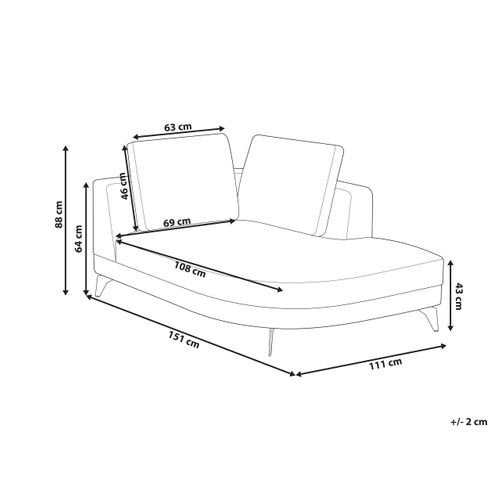 Chaise Longue Marum Lin Synthétique Gris