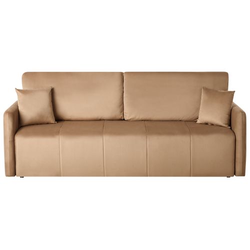 Canapé-lit 3 Places Egge Velours Marron Clair