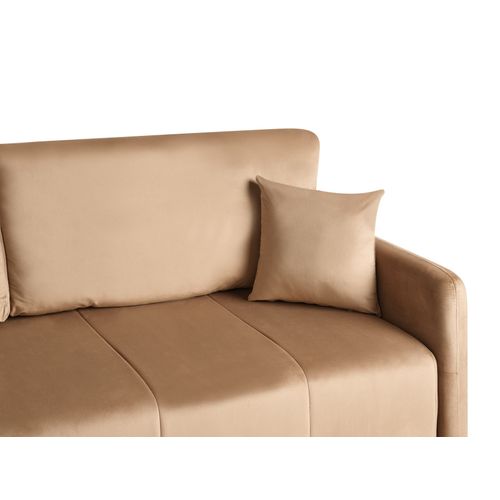 Canapé-lit 3 Places Egge Velours Marron Clair