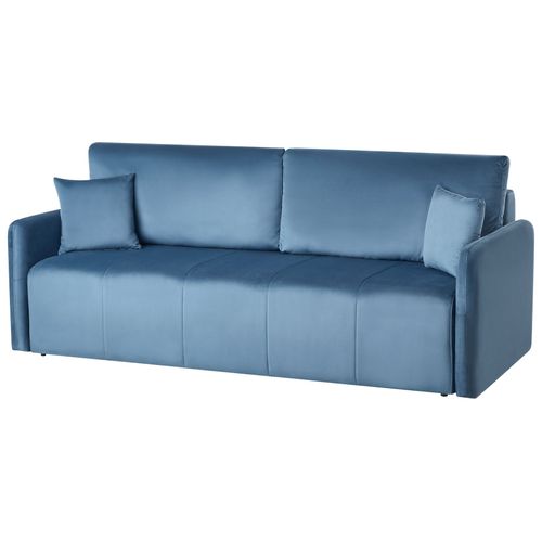 Canapé-lit 3 Places Egge Velours Bleu