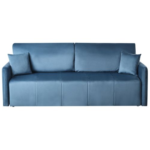 Canapé-lit 3 Places Egge Velours Bleu
