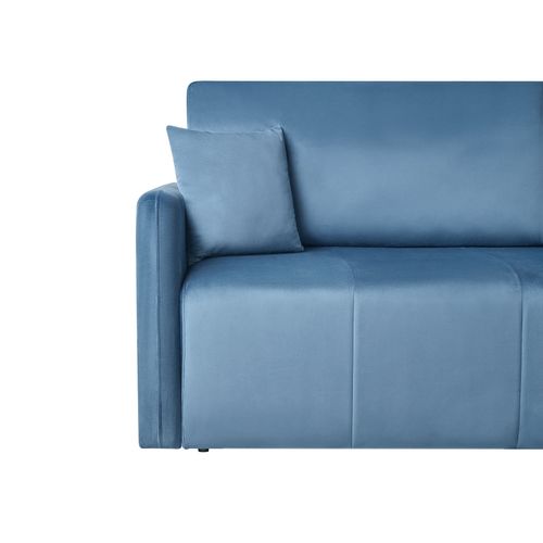 Canapé-lit 3 Places Egge Velours Bleu