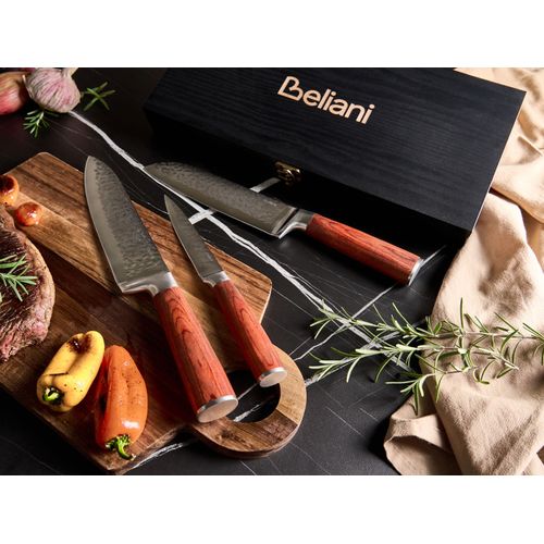 Lot De 3 Couteaux Kashiwa Marron