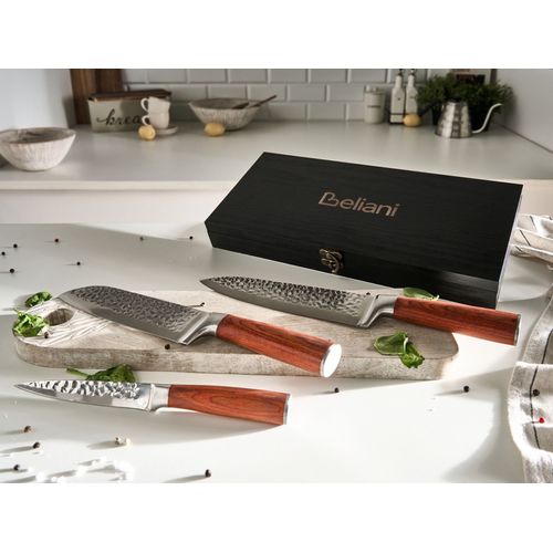 Lot De 3 Couteaux Kashiwa Marron