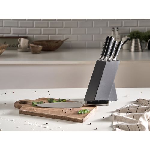 Lot De 5 Couteaux Dans Un Bloc Ikeda Noir