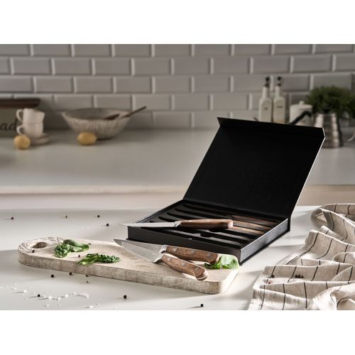 Lot De 6 Couteaux à Steak Nagano Marron