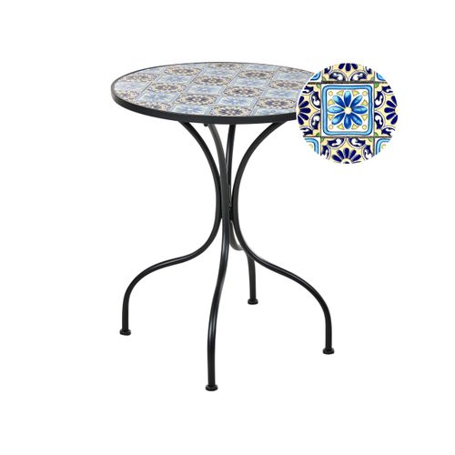 Table Bistrot Aggius 60 Cm 60 Cm Métal Noir