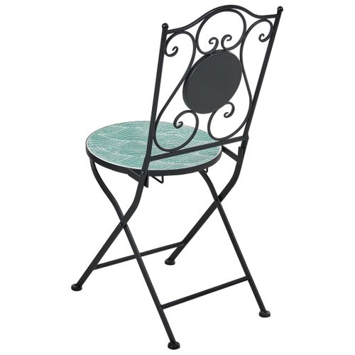 Lot De 2 Chaises De Jardin Anapo Pliant Métal Noir
