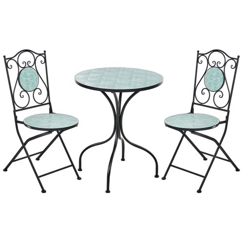 Ensemble Pour Bistro Pliant Anapo Métal Noir