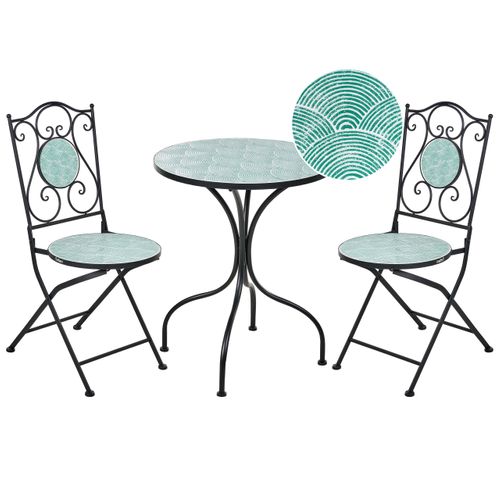 Ensemble Pour Bistro Pliant Anapo Métal Noir