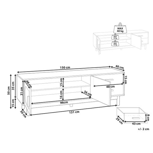Meuble TV Costello Marron Clair