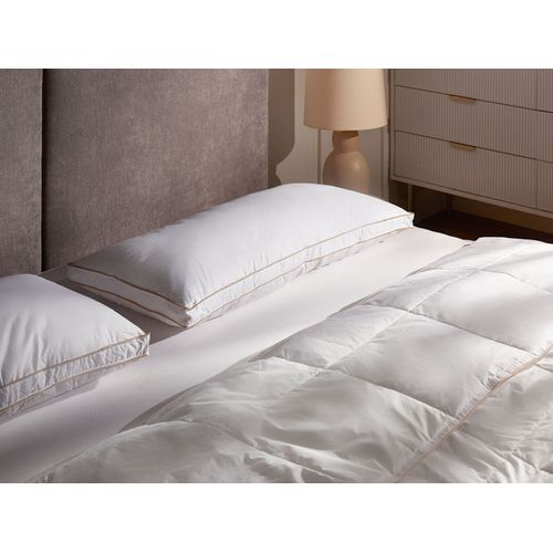 Oreiller à 3 Compartiments Etna Haut De Plumes De Canard 40 X 80 Cm Blanc