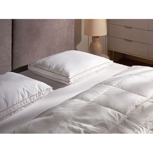 Oreiller à 3 Compartiments Etna Haut De Plumes De Canard 50 X 60 Cm Blanc