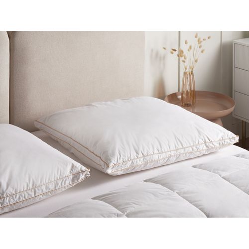 Oreiller à 3 Compartiments Etna Bas De Plumes De Canard 80 X 80 Cm Blanc