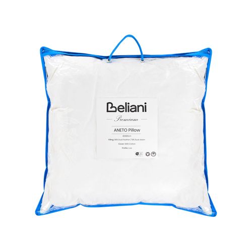 Oreiller Aneto Bas De Plumes De Canard 80 X 80 Cm Blanc