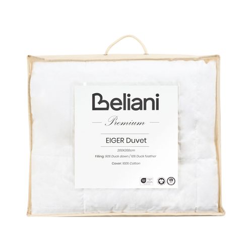 Couette Moyennement Chaude Eiger De Plumes De Canard 200 X 200 Cm