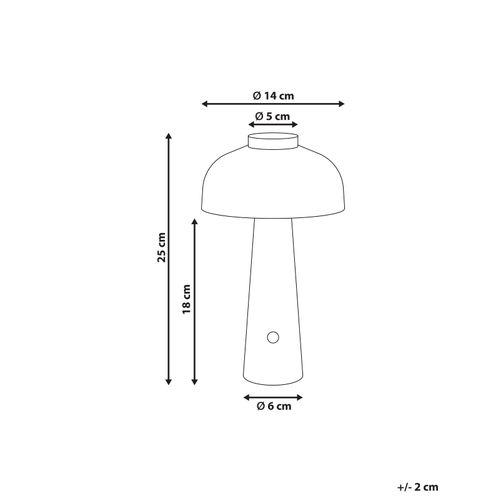Lampe De Table LED Sans Fil Agusan Avec Variateur Métal Marron