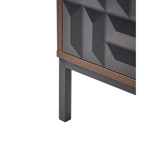 Table De Nuit à 1 Tiroir Caraquet Marron Foncé