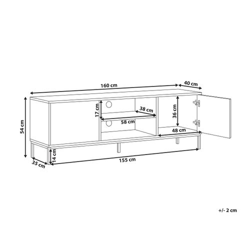 Meuble TV Caraquet Marron Foncé