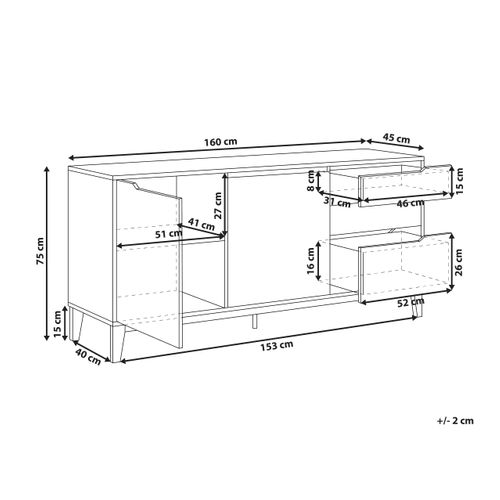 Commode 2 Portes Moncton Marron Clair
