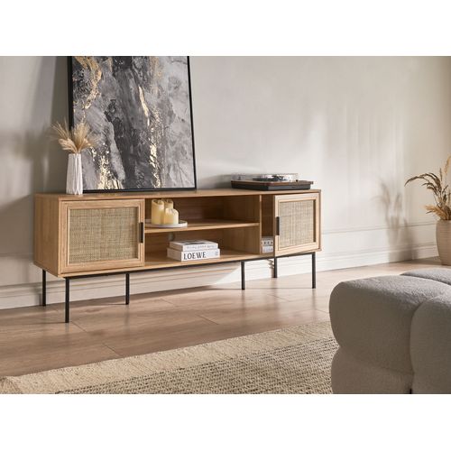 Meuble TV Pasco Rotin Marron Clair