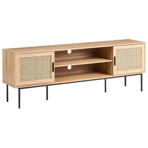 Meuble TV Pasco Rotin Marron Clair