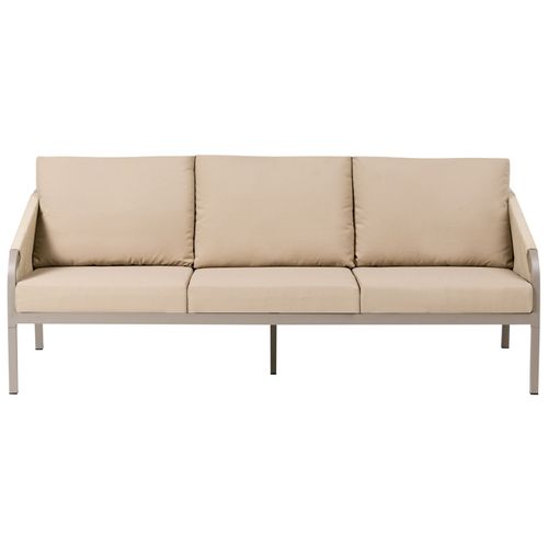 Ensemble De Salon De Jardin Avec Table 5 Places Murato Métal Beige