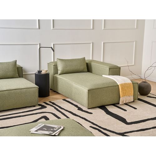 Chaise Longue Côté Gauche Brande Tissu Vert Clair