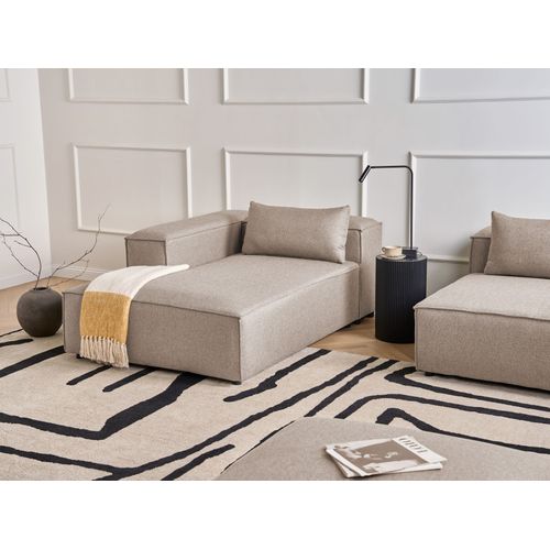 Chaise Longue Côté Droit Brande Tissu Marron Clair