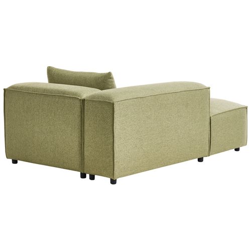 Chaise Longue Côté Droit Brande Tissu Vert Clair