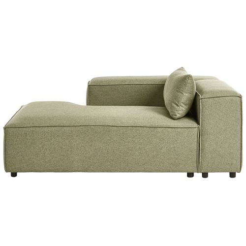 Chaise Longue Côté Droit Brande Tissu Vert Clair