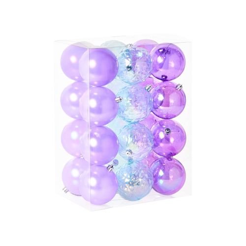 Lot De 24 Boules Asnen Violet