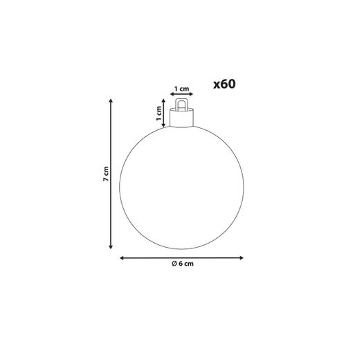 Lot De 60 Boules Fegen Doré