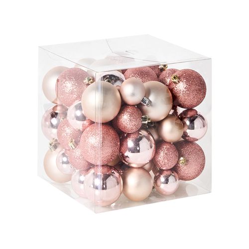 Lot De 60 Boules Tyin Rose