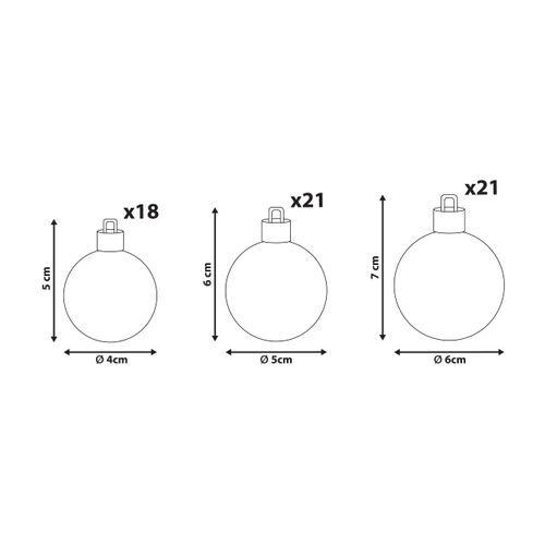 Lot De 60 Boules Tyin Rose