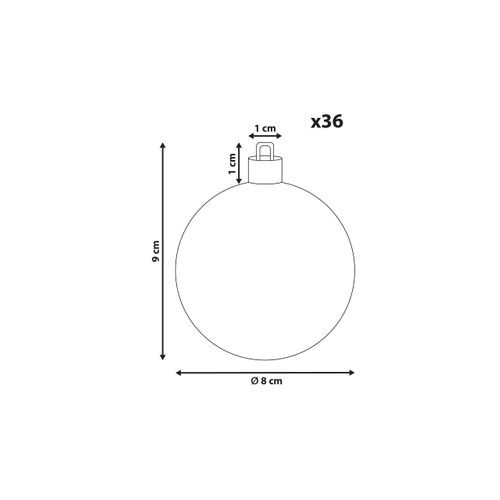 Lot De 36 Boules Bygdin Rose