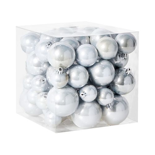 Lot De 60 Boules Tinnsja Argenté