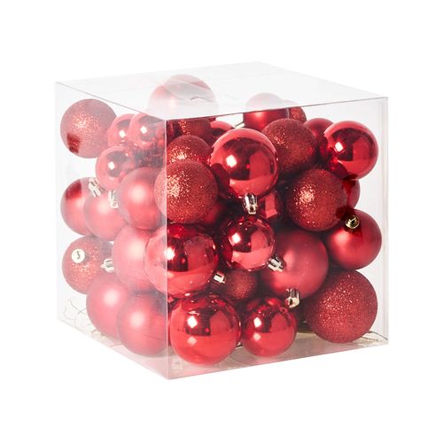 Lot De 60 Boules Tyin Rouge