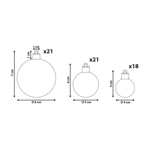 Lot De 60 Boules Lovatnet Cuivré