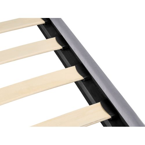 Lit Avec Sommier Velours Flayat 120 X 200 Cm Gris