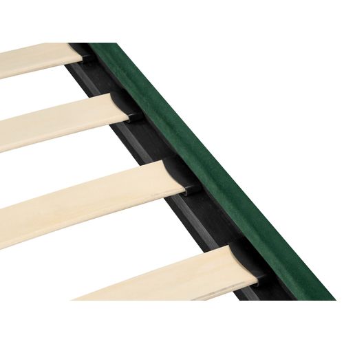 Lit Avec Sommier Velours Flayat 120 X 200 Cm Vert Foncé