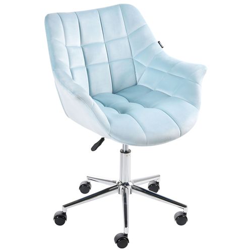 Chaise De Bureau Labelle Velours Bleu Clair