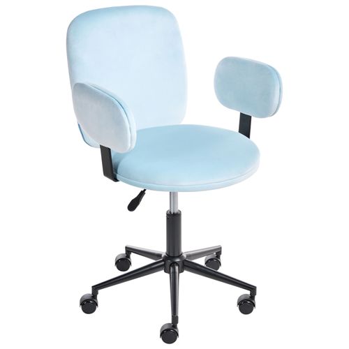 Chaise De Bureau Moraga Velours Bleu Clair
