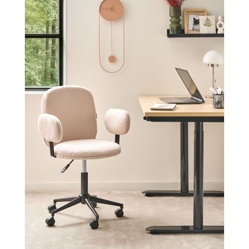 Chaise De Bureau Moraga Bouclé Beige
