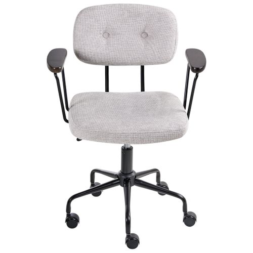 Chaise De Bureau Algerita Tissu Gris Clair