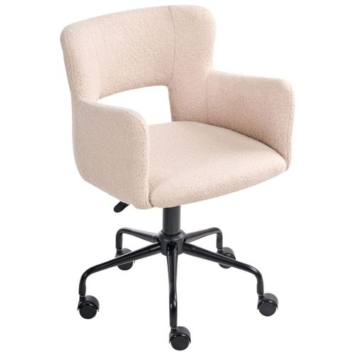 Chaise De Bureau Sanilac Bouclé Beige