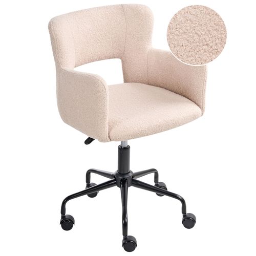 Chaise De Bureau Sanilac Bouclé Beige