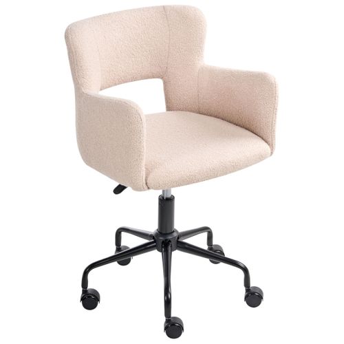 Chaise De Bureau Sanilac Bouclé Beige