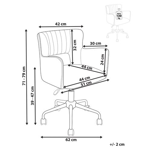 Chaise De Bureau Sanilac Bouclé Beige