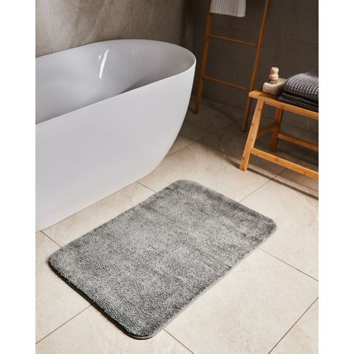 Tapis De Bain Urlana Gris 60 X 90 Cm Microfibre